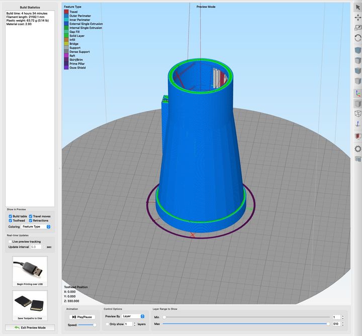 The difference between factory, process, profile, material, and quality settings in Simplify 3D