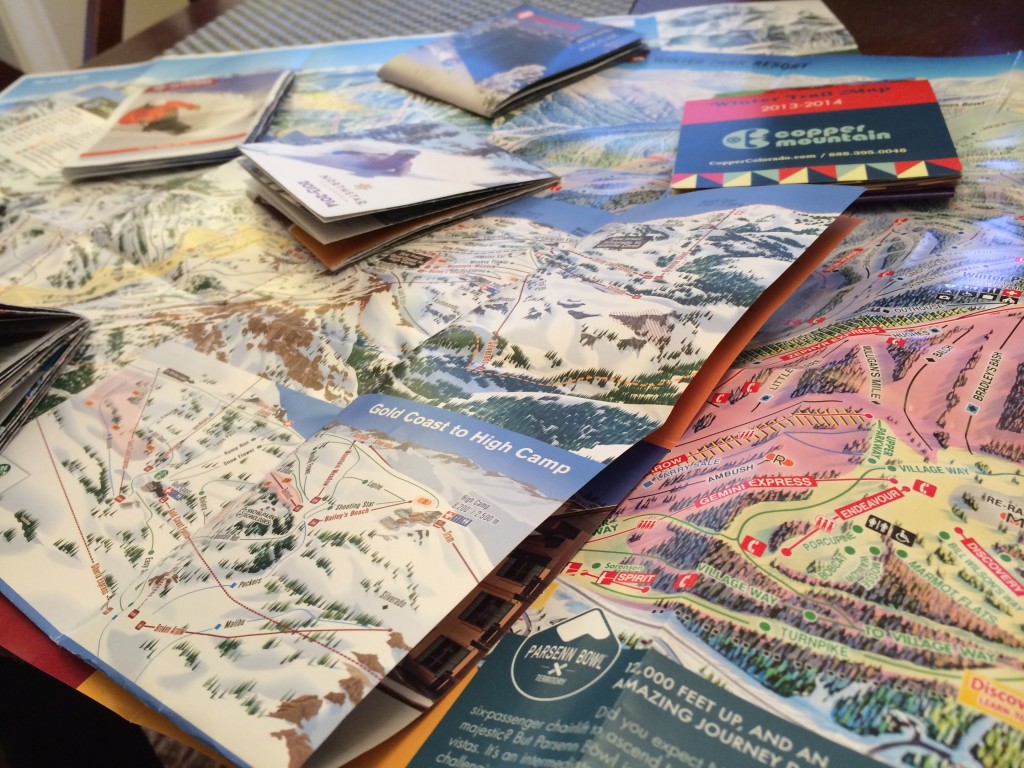Tinkurlab's collection of trail maps from the 2013/2014 season...each one different